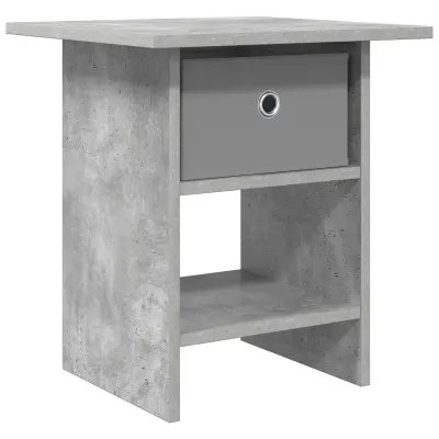 vidaXL Nočna omarica Betonsko siva 41 x 40 x 45 cm Konstruiran les