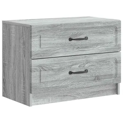 vidaXL Nočna omarica Siva Sonoma 62 x 34,5 x 44,5 cm Inženirski les