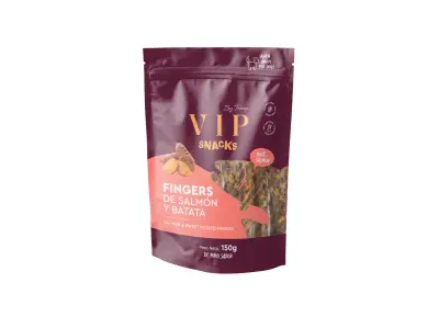 Tramp VIP Snack Fingers Losos &amp; Sladki krompir priboljški za pse, 150 g