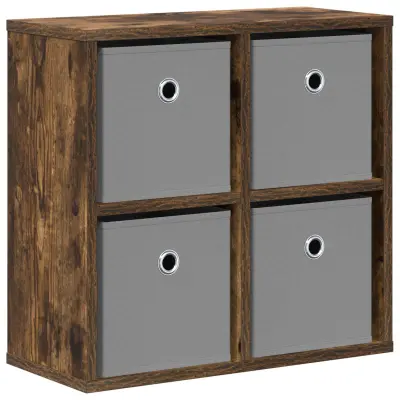 vidaXL Strani šal s predalom Dimljeni oreh 49,5 x 22 x 47 cm