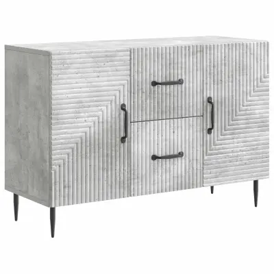 vidaXL Strani šal Betonsko siva 89 x 34,5 x 60 cm Inženirski les