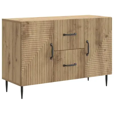 vidaXL Strani šal Artisan hrast 89 x 34,5 x 60 cm Inženirski les
