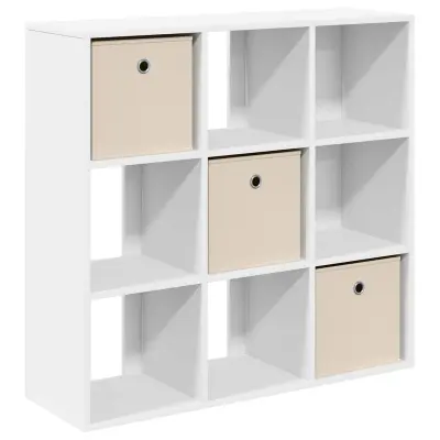 vidaXL Strani šal s predalom Bela 88,5 x 29 x 84,5 cm