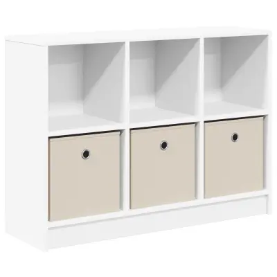 vidaXL Strani šal s predalom Bela 88,5 x 27,5 x 63,5 cm