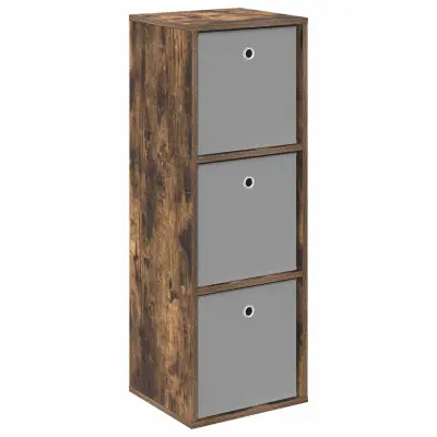 vidaXL Strani šal s predalom Dimljeni oreh 35 x 32 x 99,5 cm