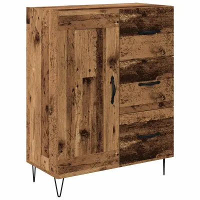 vidaXL Strani šal Star les 69,5 x 34 x 90 cm Konstruirano leseno