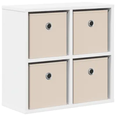 vidaXL Strani šal s predalom Bela 49,5 x 22 x 47 cm