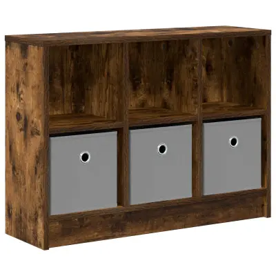 vidaXL Strani šal s predalom Dimljeni oreh 73,5 x 22,5 x 53,5 cm