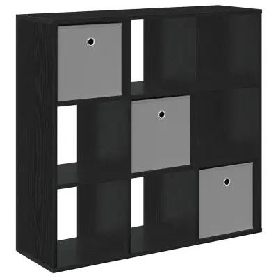 vidaXL Strani šal s predalom Črna Orehovina 88,5 x 29 x 84,5 cm