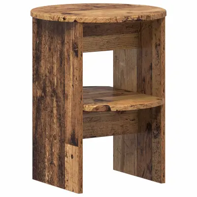 vidaXL Stranska omara Star les Ø40 x 50 cm Konstruirano leseno