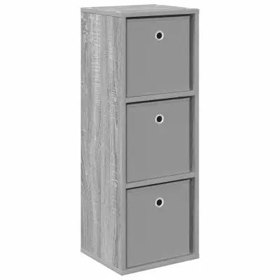 vidaXL Strani šal s predalom Siva Sonoma 30,5 x 27 x 84,5 cm