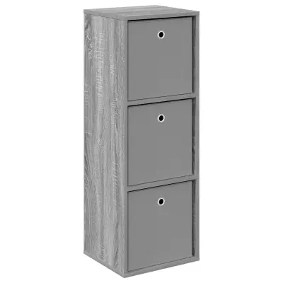 vidaXL Strani šal s predalom Siva Sonoma 35 x 32 x 99,5 cm