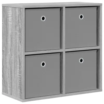 vidaXL Strani šal s predalom Siva Sonoma 59,5 x 27 x 57 cm