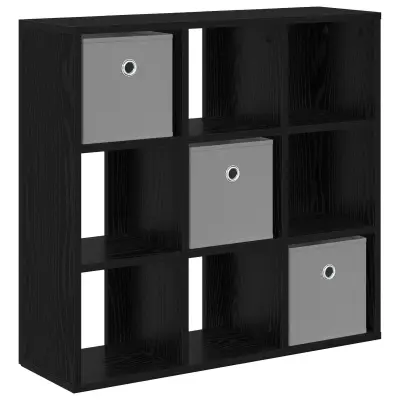 vidaXL Strani šal s predalom Črna Orehovina 73,5 x 24 x 69,5 cm