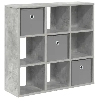 vidaXL Strani šal s predalom Betonsko siva 73,5 x 24 x 69,5 cm