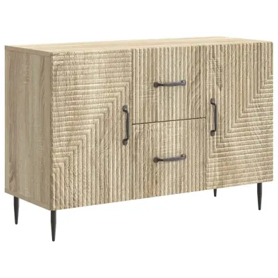 vidaXL Strani šal Sonoma hrast 89 x 34,5 x 60 cm Inženirski les