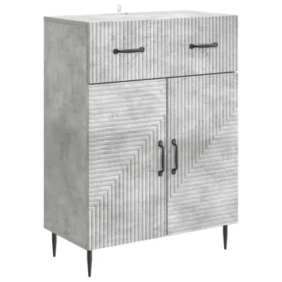 vidaXL Strani šal Betonsko siva 66 x 34,5 x 89,5 cm Inženirski les