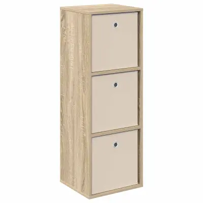 vidaXL Strani šal s predalom Sonoma hrast 35 x 32 x 99,5 cm