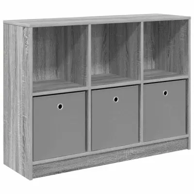 vidaXL Strani šal s predalom Siva Sonoma 102 x 32 x 73,5 cm