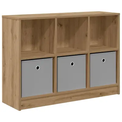vidaXL Strani šal s predalom Umetni hrast 88,5 x 27,5 x 63,5 cm