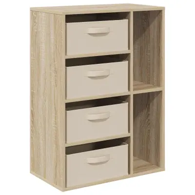 vidaXL Strani šal s predalom Sonoma hrast 60 x 33,5 x 84 cm