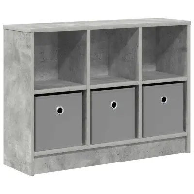 vidaXL Strani šal s predalom Betonsko siva 73,5 x 22,5 x 53,5 cm
