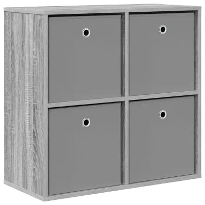 vidaXL Strani šal s predalom Siva Sonoma 68,5 x 32 x 67 cm