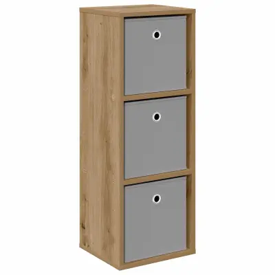 vidaXL Strani šal s predalom Umetni hrast 30,5 x 27 x 84,5 cm