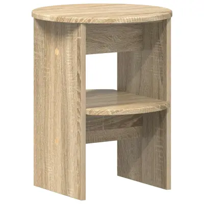 vidaXL Stranska omara Sonoma hrast Ø40 x 50 cm Konstruirano leseno