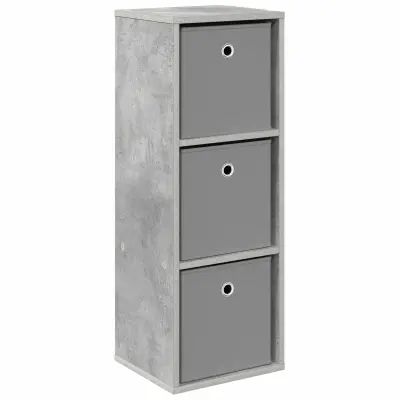 vidaXL Strani šal s predalom Betonsko siva 30,5 x 27 x 84,5 cm