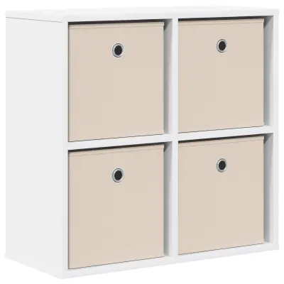 vidaXL Strani šal s predalom Bela 59,5 x 27 x 57 cm