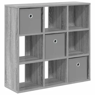 vidaXL Strani šal s predalom Siva Sonoma 73,5 x 24 x 69,5 cm