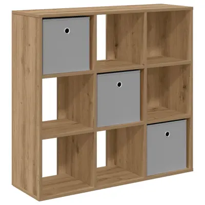 vidaXL Strani šal s predalom Umetni hrast 88,5 x 29 x 84,5 cm