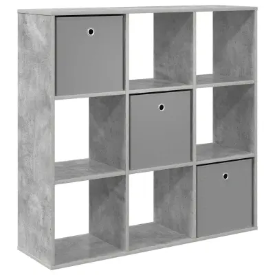 vidaXL Strani šal s predalom Betonsko siva 102 x 31 x 99,5 cm