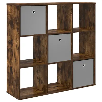 vidaXL Strani šal s predalom Dimljeni oreh 102 x 31 x 99,5 cm