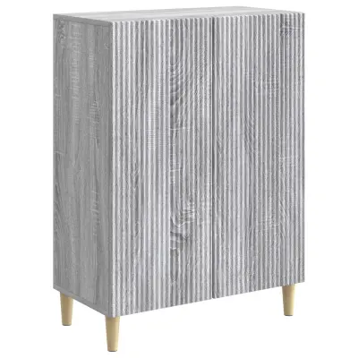 vidaXL Strani šal Siva Sonoma 66 x 34,5 x 90 cm Inženirski les