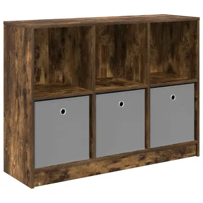 vidaXL Strani šal s predalom Dimljeni oreh 102 x 32 x 73,5 cm