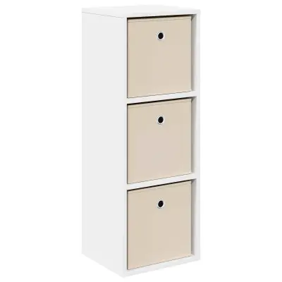 vidaXL Strani šal s predalom Bela 30,5 x 27 x 84,5 cm