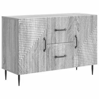 vidaXL Strani šal Siva Sonoma 89 x 34,5 x 60 cm Inženirski les