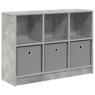 vidaXL Strani šal s predalom Betonsko siva 88,5 x 27,5 x 63,5 cm