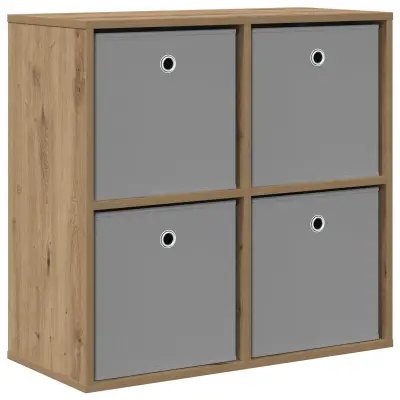 vidaXL Strani šal s predalom Umetni hrast 68,5 x 32 x 67 cm