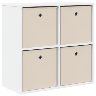 vidaXL Strani šal s predalom Bela 68,5 x 32 x 67 cm