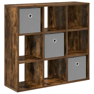 vidaXL Strani šal s predalom Dimljeni oreh 73,5 x 24 x 69,5 cm