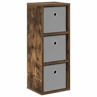 vidaXL Strani šal s predalom Dimljeni oreh 25,5 x 22 x 69,5 cm