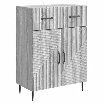 vidaXL Strani šal Siva Sonoma 66 x 34,5 x 89,5 cm Inženirski les