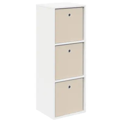 vidaXL Strani šal s predalom Bela 35 x 32 x 99,5 cm