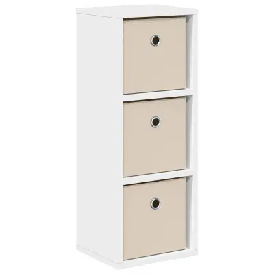 vidaXL Strani šal s predalom Bela 25,5 x 22 x 69,5 cm