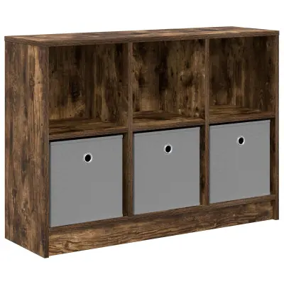vidaXL Strani šal s predalom Dimljeni oreh 88,5 x 27,5 x 63,5 cm