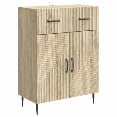 vidaXL Strani šal Sonoma hrast 66 x 34,5 x 89,5 cm Inženirski les