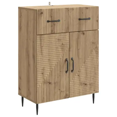 vidaXL Strani šal Artisan hrast 66 x 34,5 x 89,5 cm Inženirski les